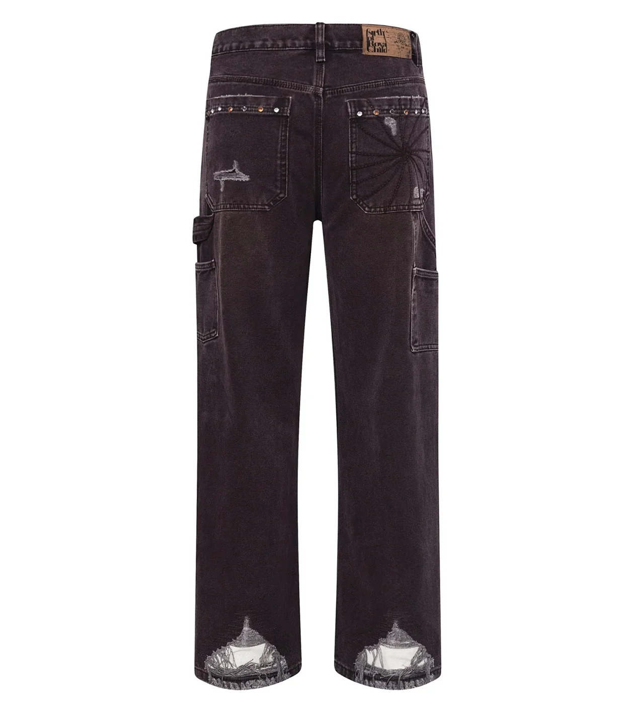 Birth of Royal Child Bijou Fading Cargo Pants Brown - Image 2