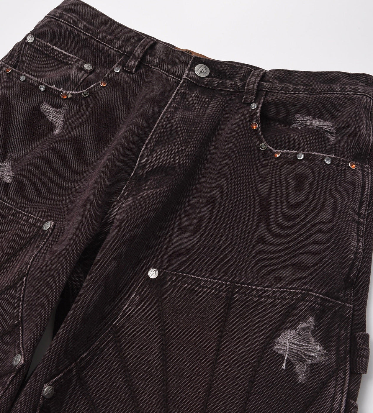 Birth of Royal Child Bijou Fading Cargo Pants Brown - Image 3