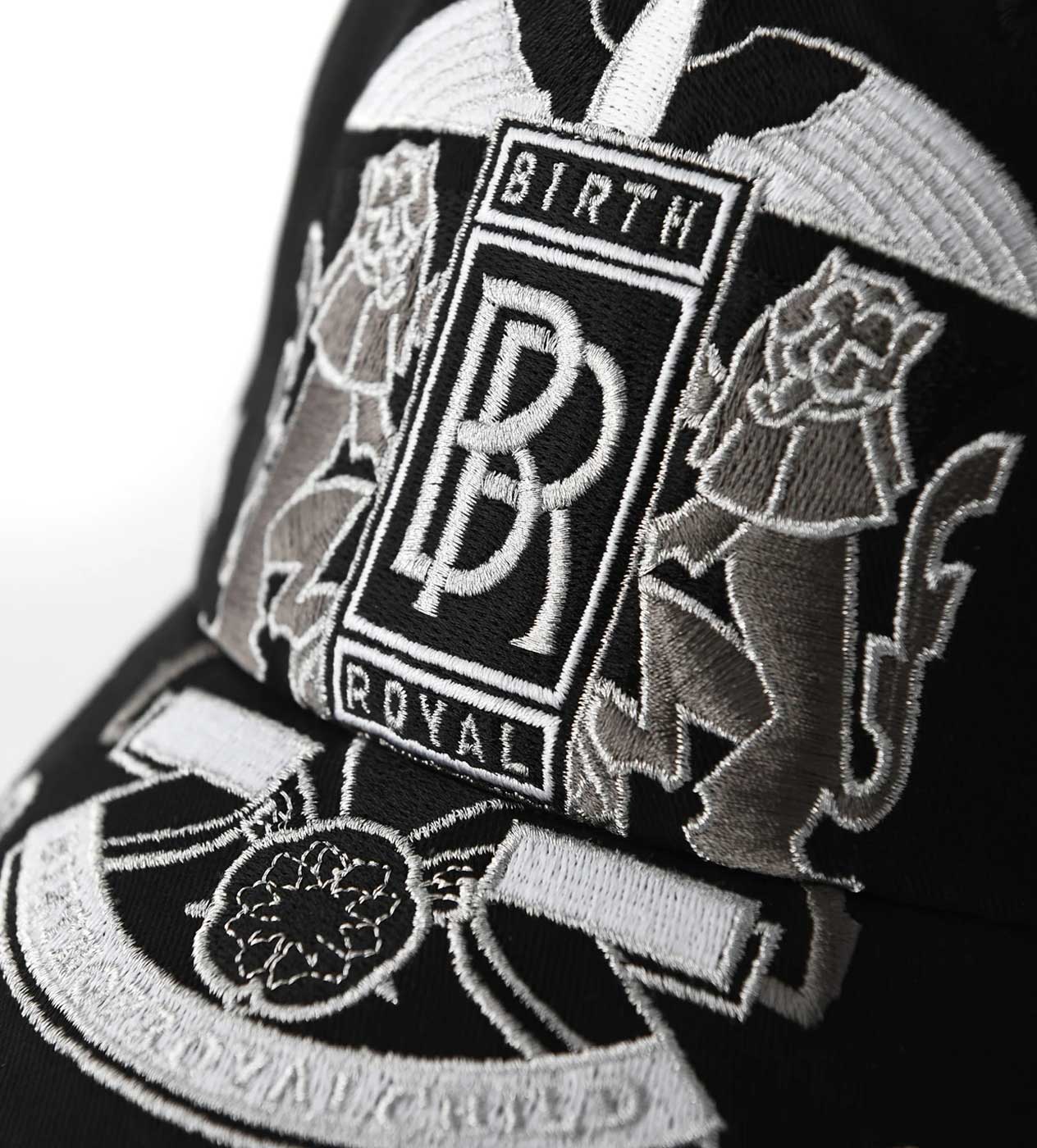 Birth of Royal Child Double Lion Embroidered Baseball Cap Black - Image 2
