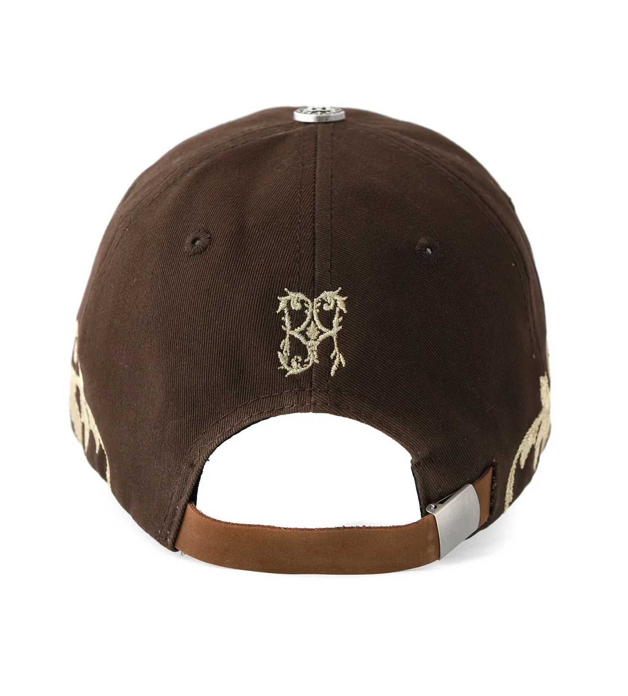 Birth of Royal Child Double Lion Embroidered Baseball Cap Brown - Image 3