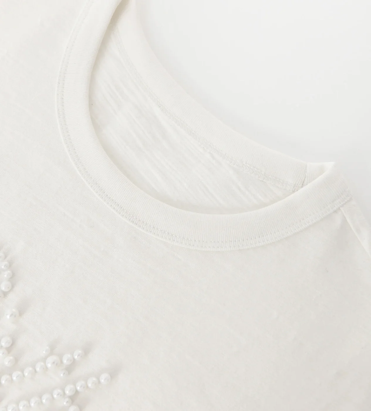 Birth of Royal Child Pearl Patchwork Tee White - Image 4