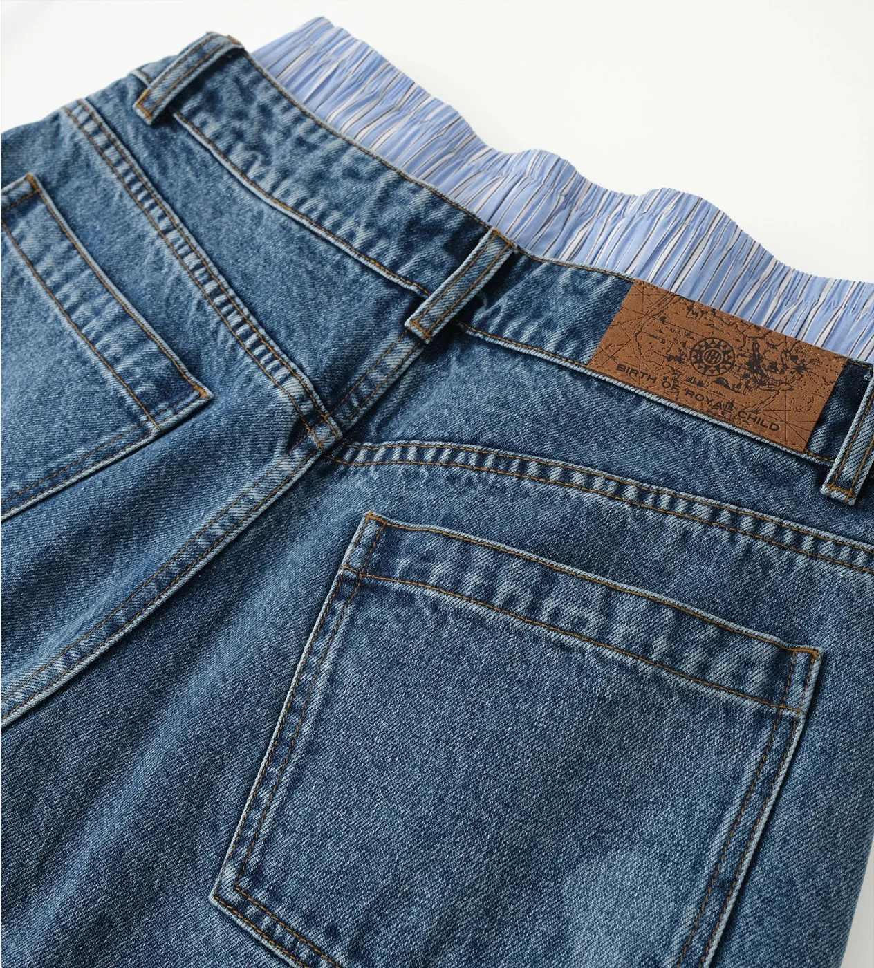 Birth of Royal Child Royal Fluid Dual Waist Baggy Denim - Image 4