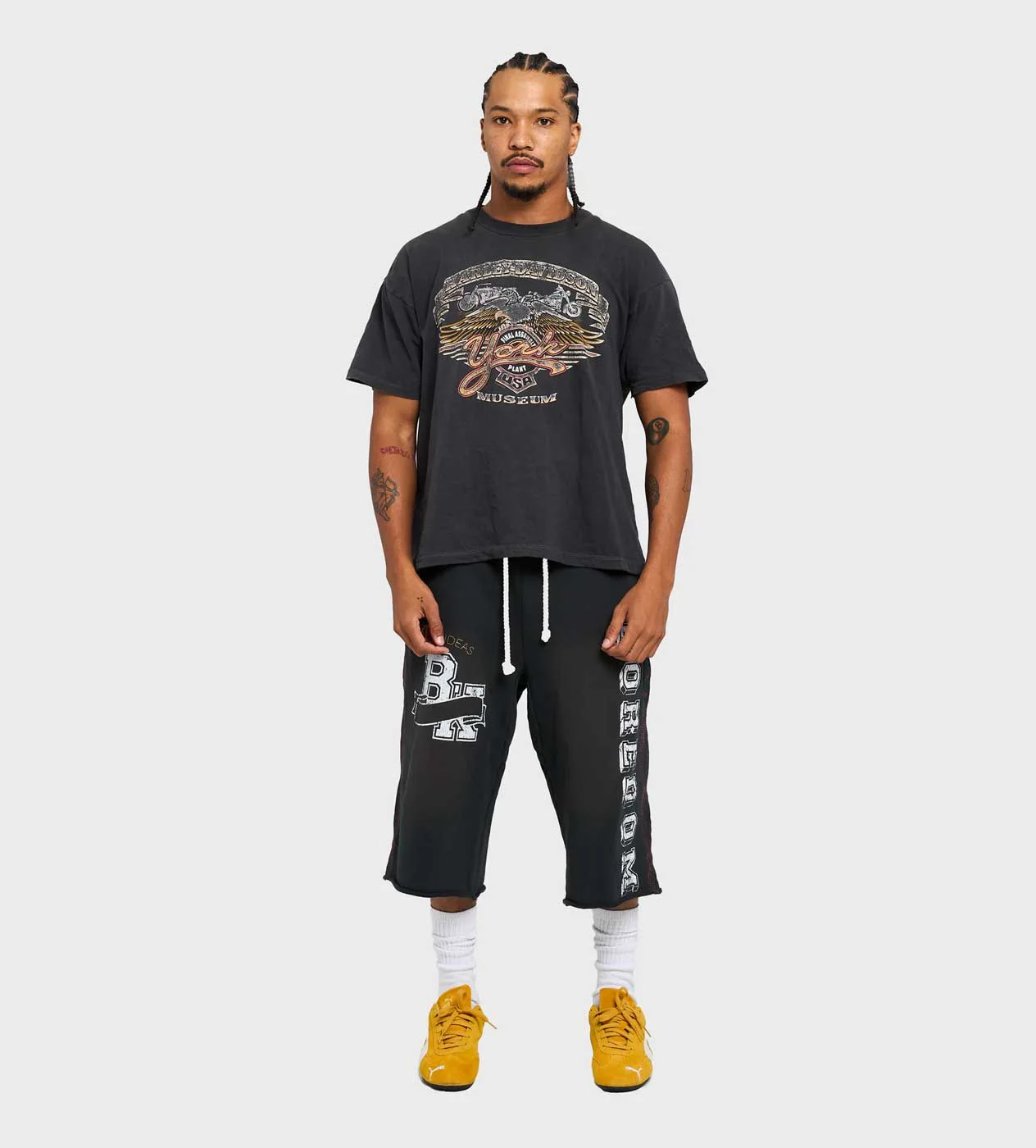 Boredom Kills Collegiate Sweatshorts Vintage Black - Image 3