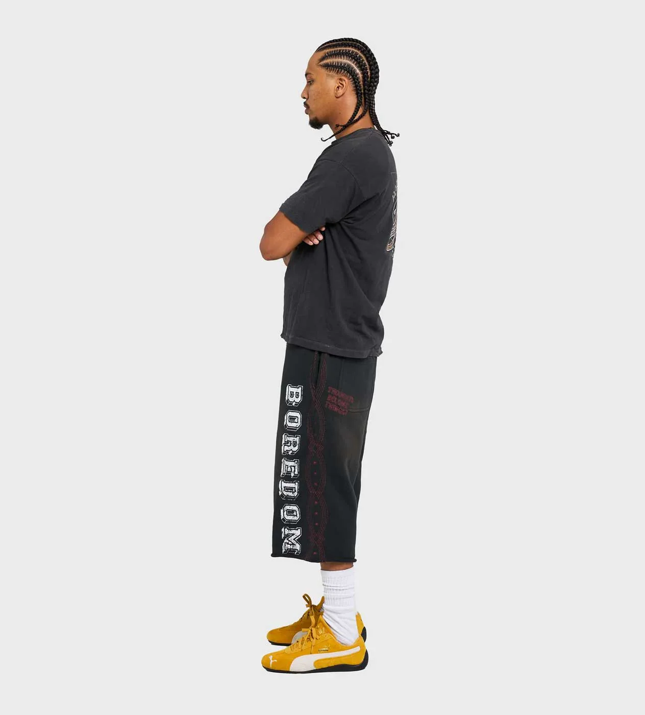 Boredom Kills Collegiate Sweatshorts Vintage Black - Image 4
