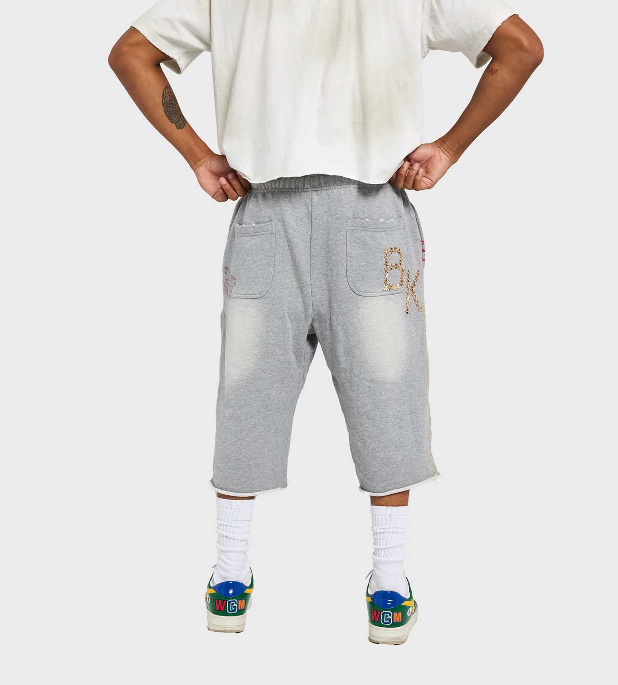 Boredom Kills Collegiate Sweatshorts Grey - Image 5