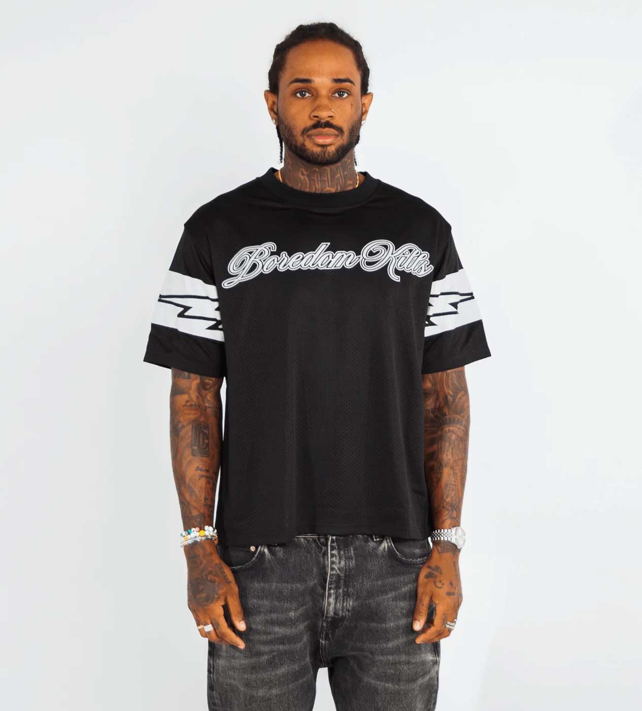 Boredom Kills Mesh Jersey Black - Image 3