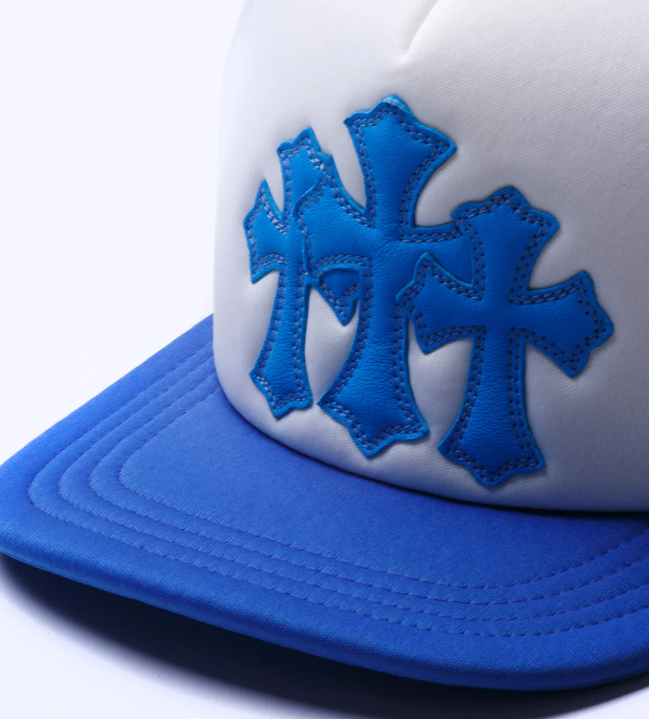 Chrome Hearts Cemetery Trucker Hat Blue - Image 4