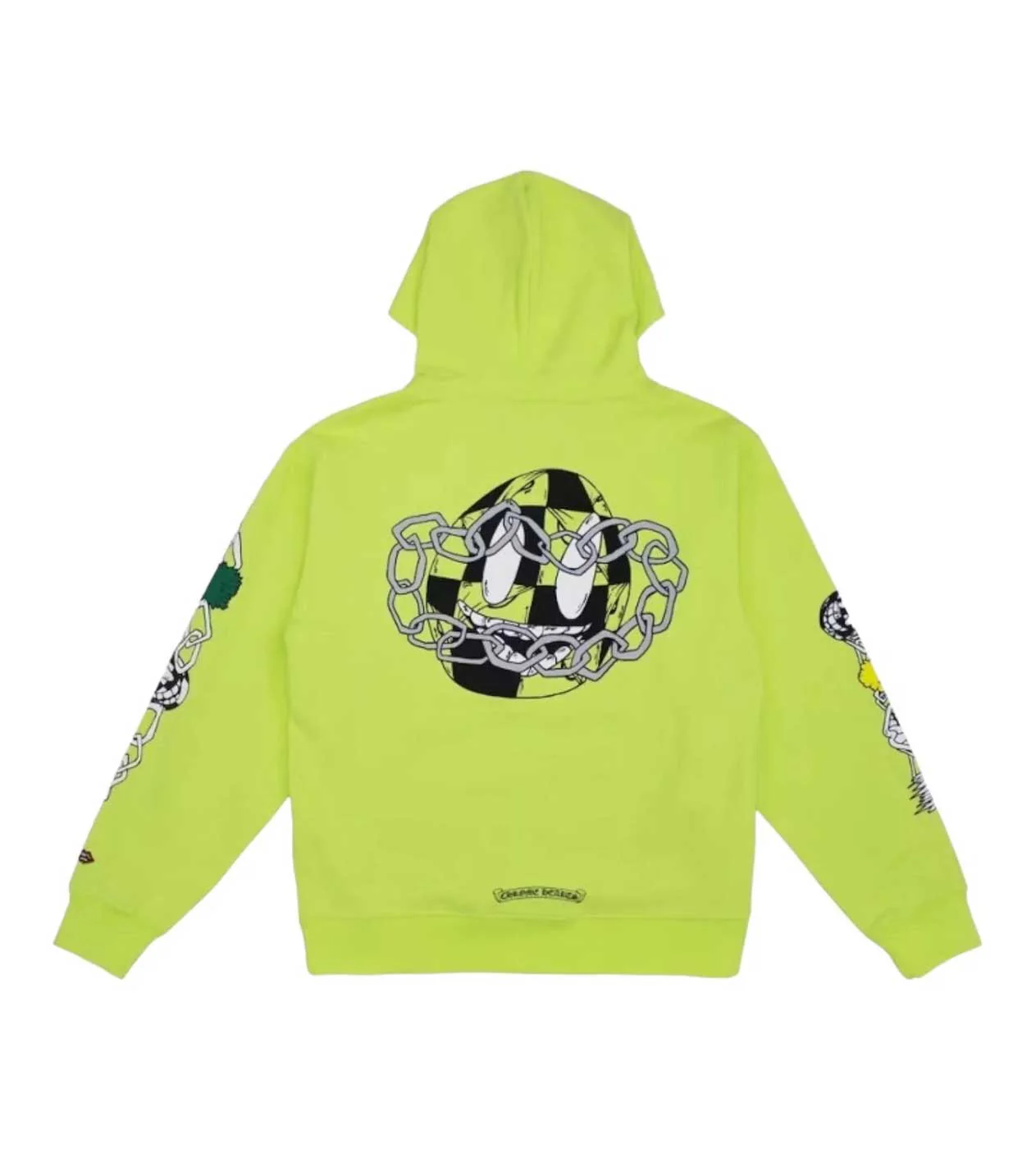Chrome Hearts Matty Boy Link Hoodie Lime Green - Image 2