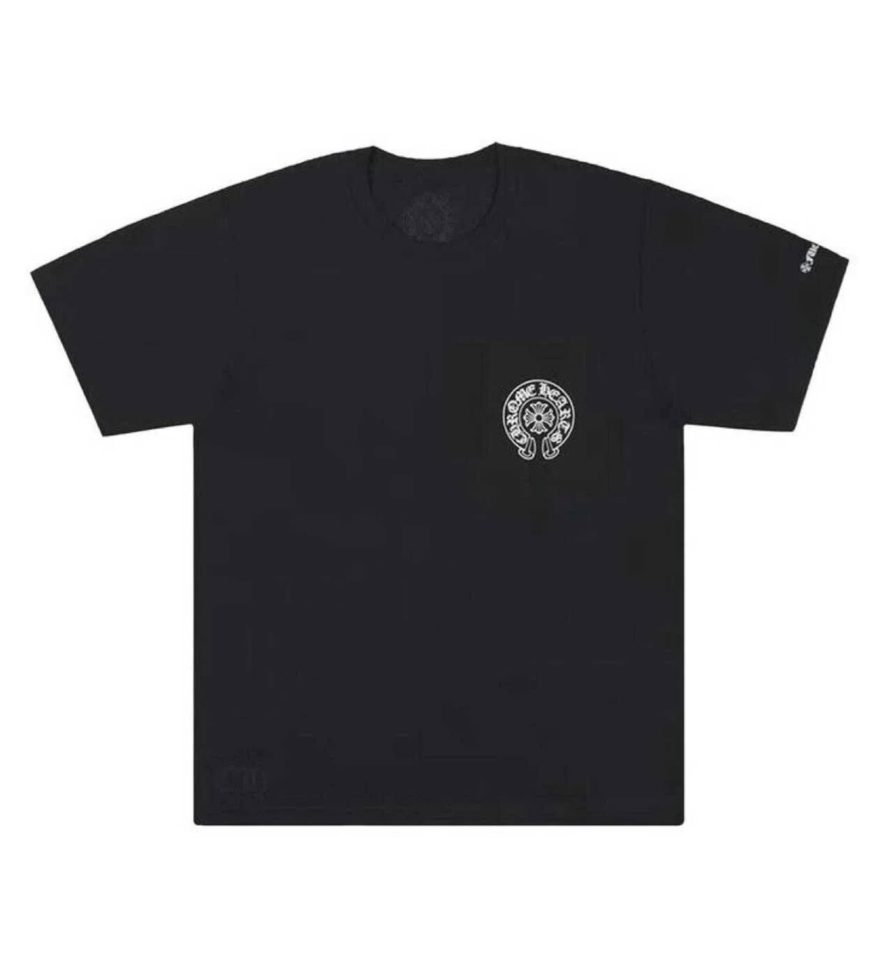 Chrome Hearts Horseshoe Logo Pocket Black Tee - Image 2