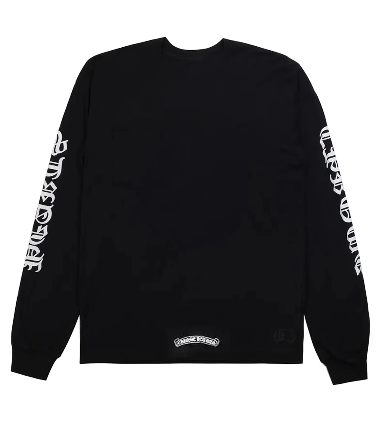 Chrome Hearts Neck Logo Scroll L/S Tee Black - Image 2