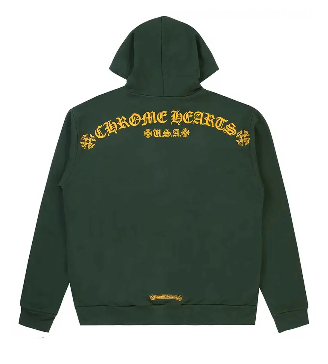 Chrome Hearts T Bar Logo Hoodie Green/Yellow - Image 2