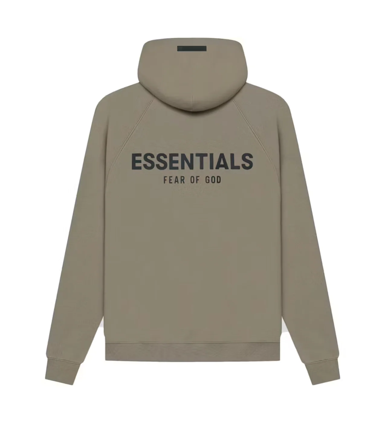 Essentials Taupe Hoodie Back Logo - Image 2