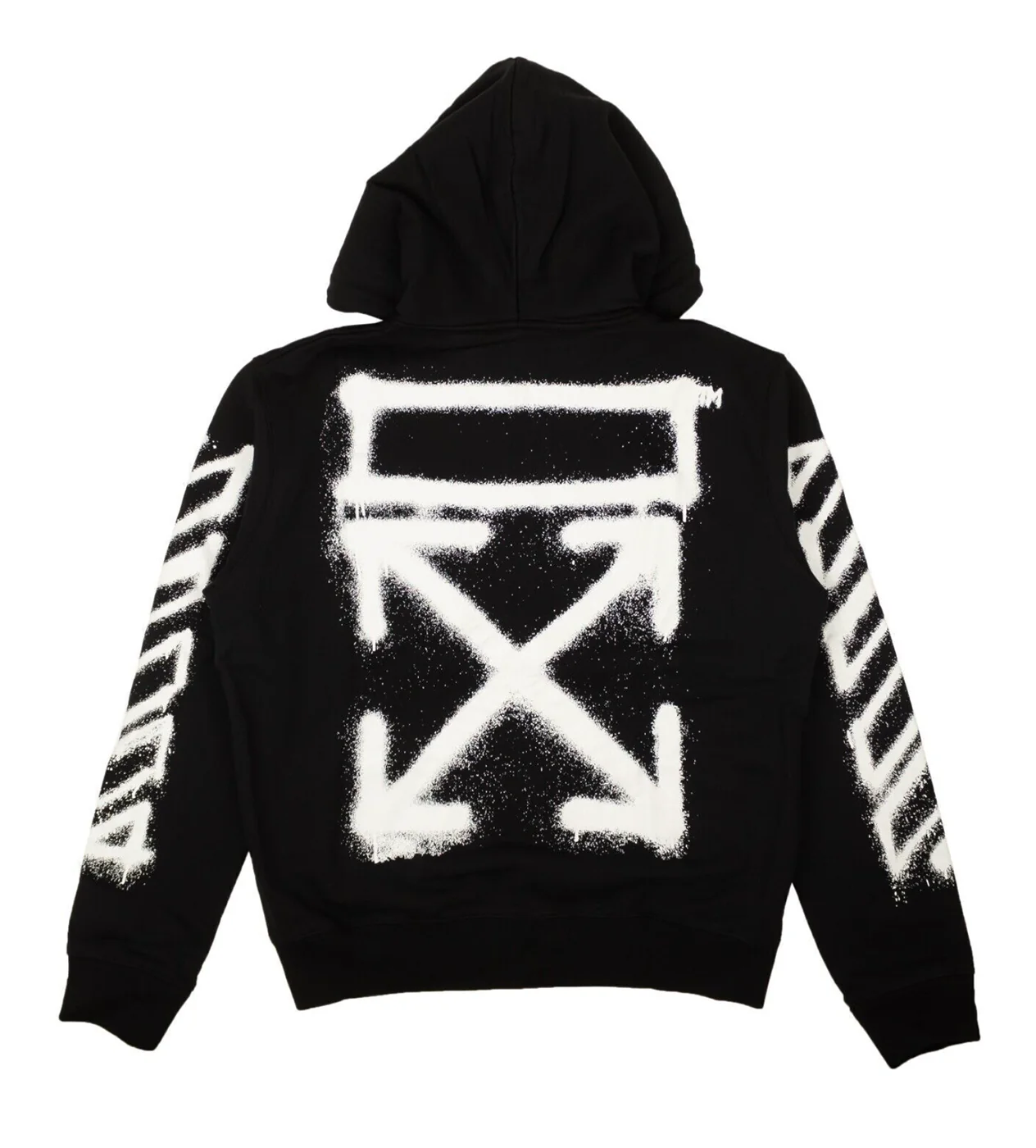 Off-White Black Spray Marker Zip Hoodie - Image 2