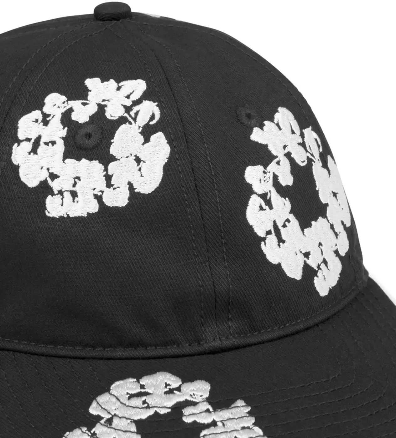 Denim Tears Cotton Wreath Dyed Cap Black - Image 3