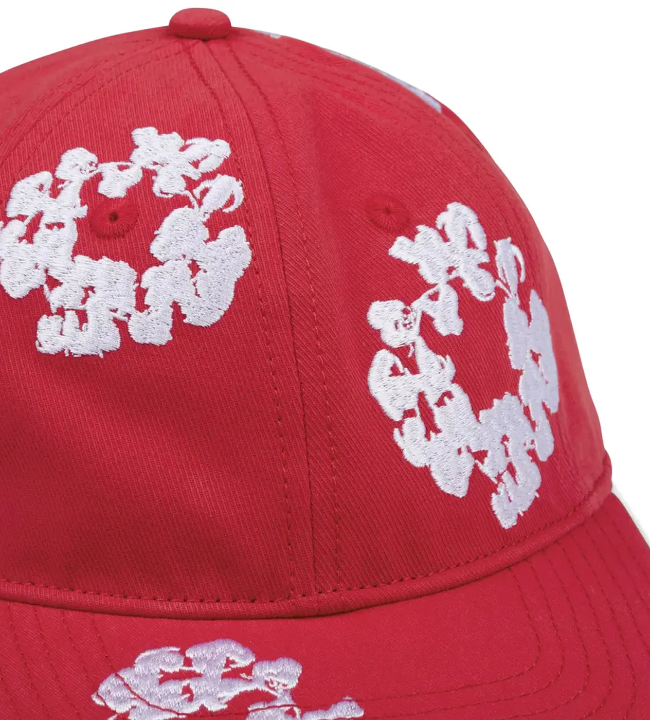 Denim Tears Cotton Wreath Dyed Cap Red - Image 3
