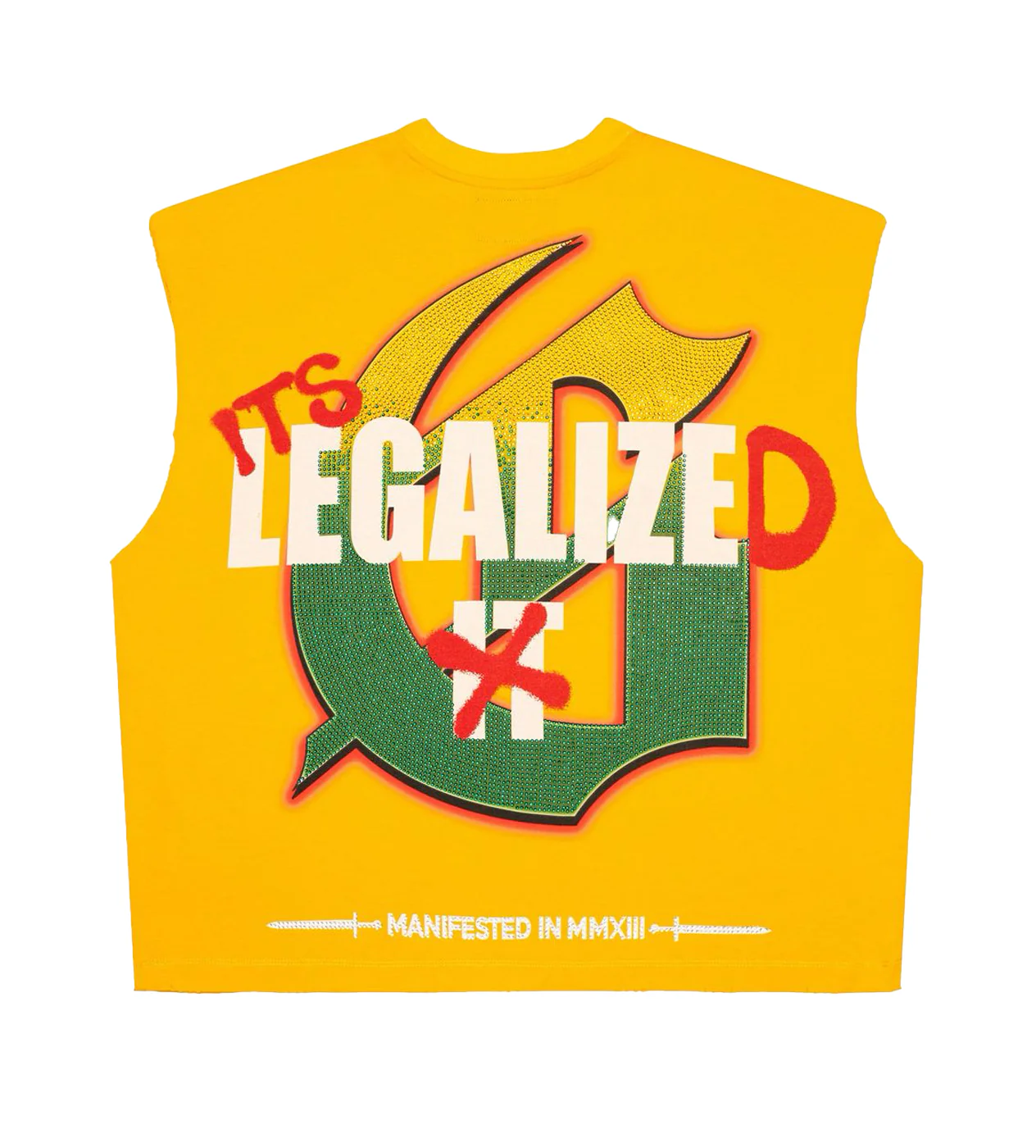 Godspeed 420 Indoor VVS Sleeveless Tee Yellow - Image 2