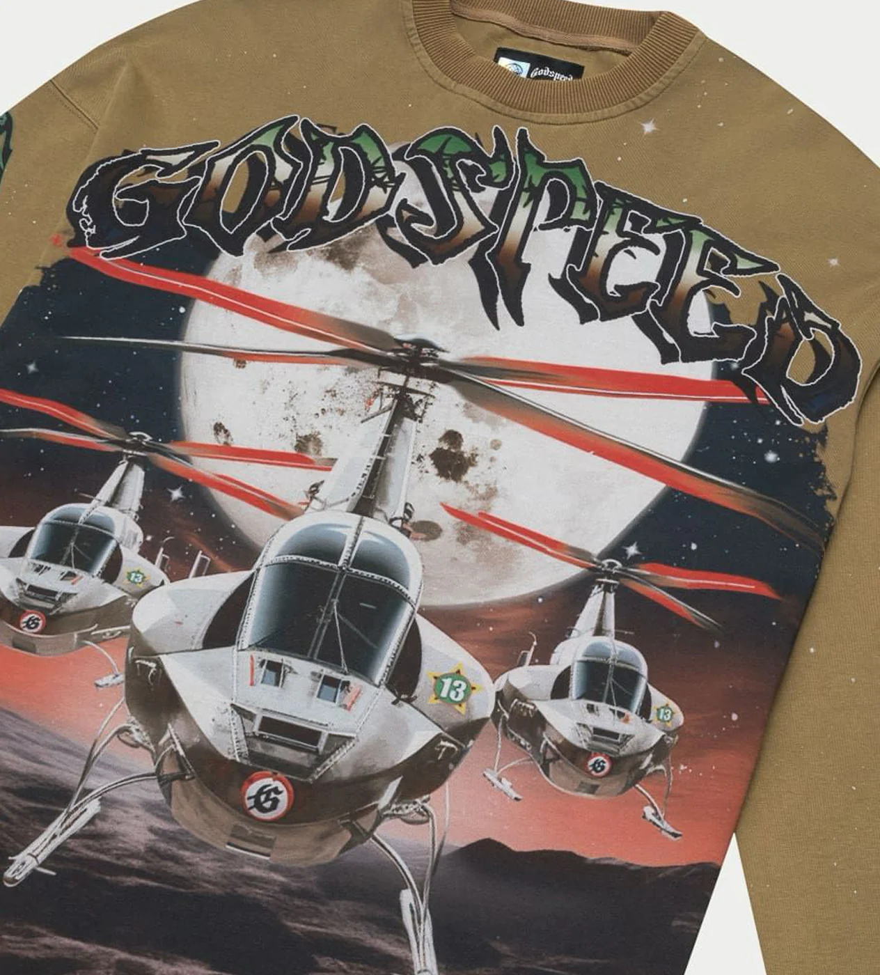 Godspeed Airstrike L/S Tee Olive - Image 3