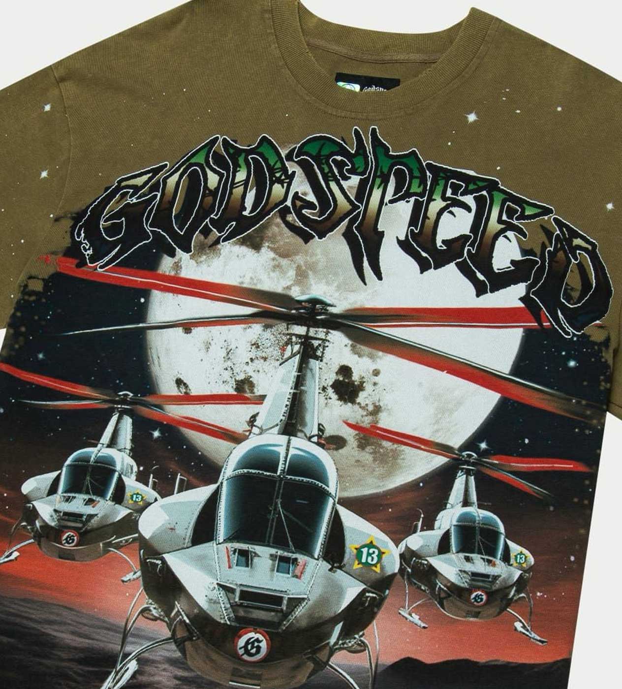 Godspeed Airstrike Tee Olive - Image 3