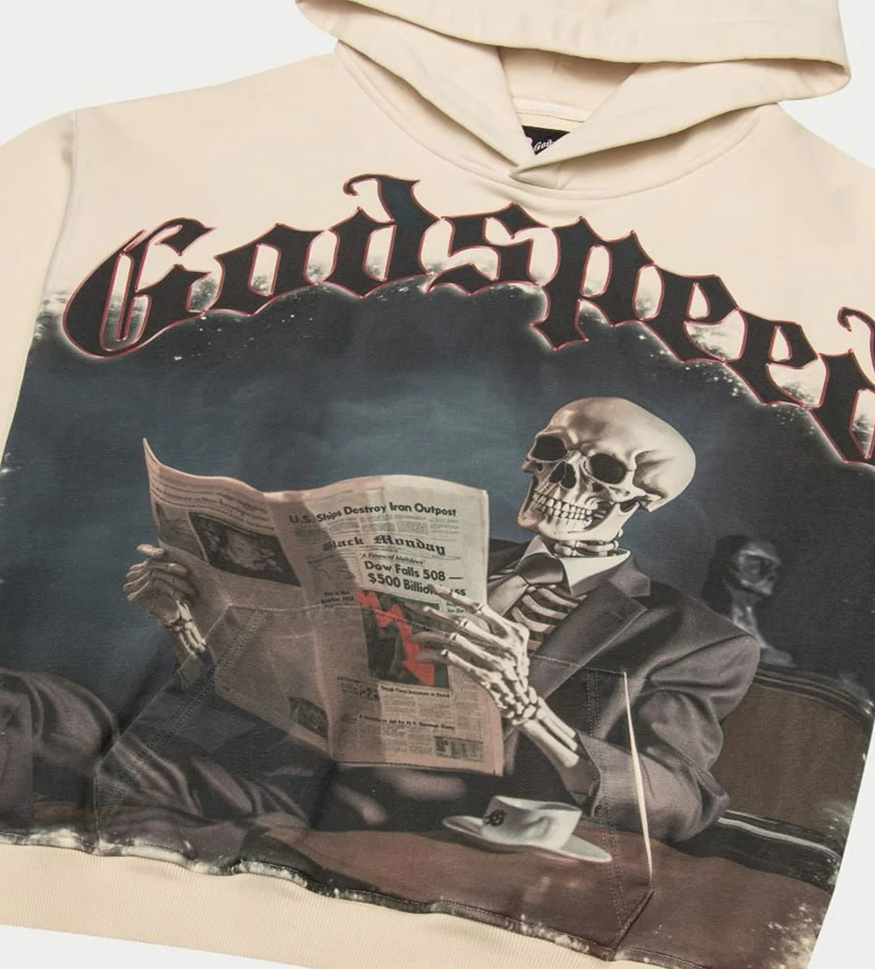 Godspeed Black Monday Hoodie Bone - Image 3