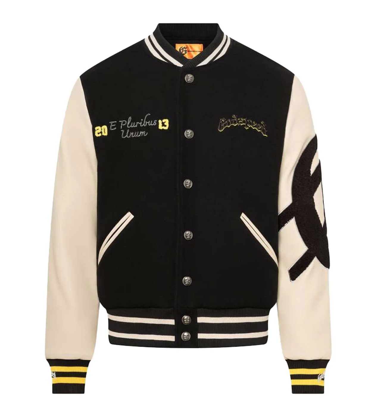 Godspeed Chrome Seduction Varsity Jacket Black/Cream - Image 2