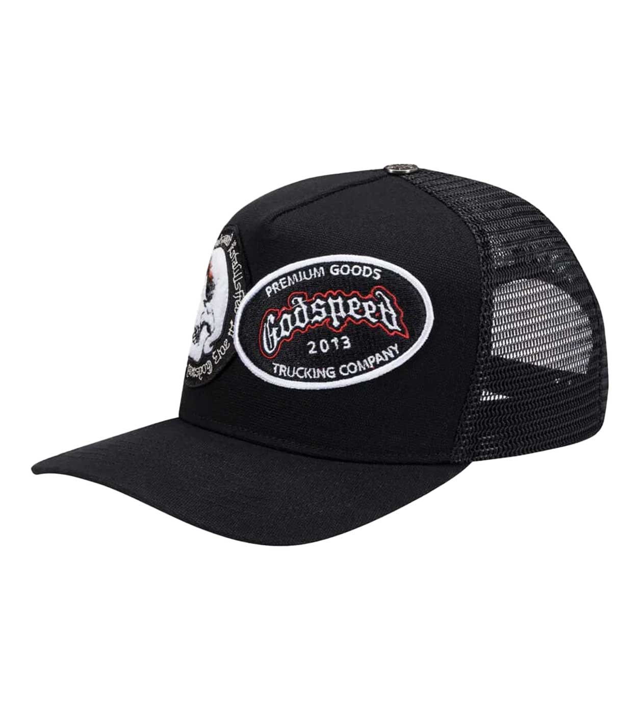 Godspeed Dual Patch Trucker Hat Black (Snapback) - Image 4