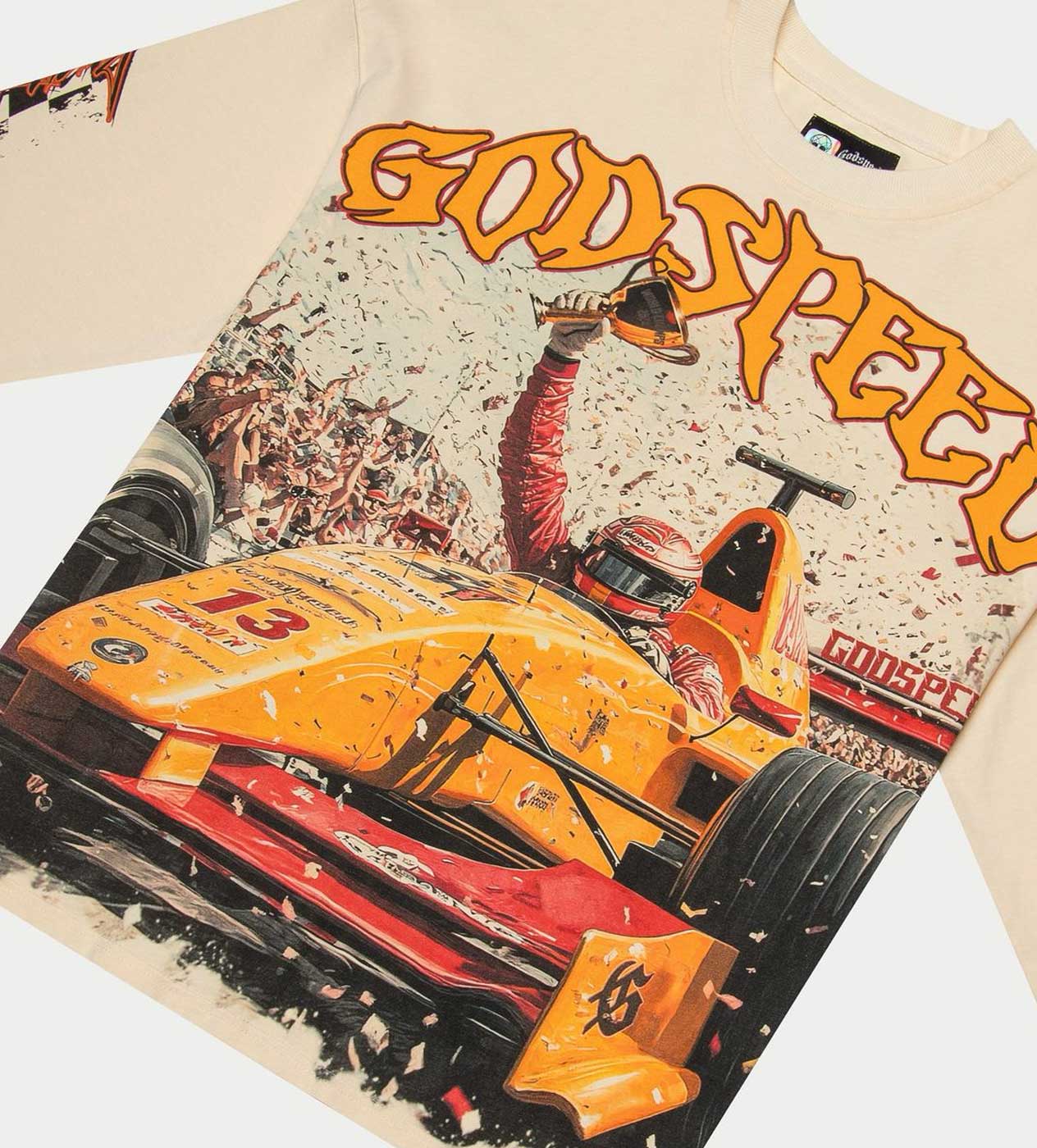 Godspeed F1 Finish Line L/S Tee Bone - Image 3