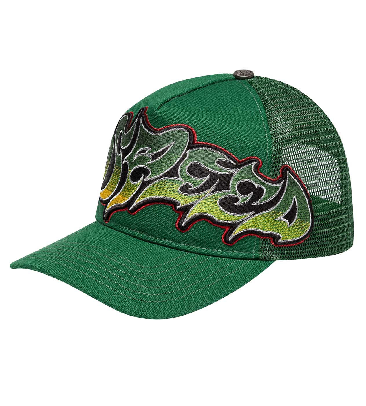 Godspeed Forever Neo Trucker Hat Green/Yellow/Red - Image 4