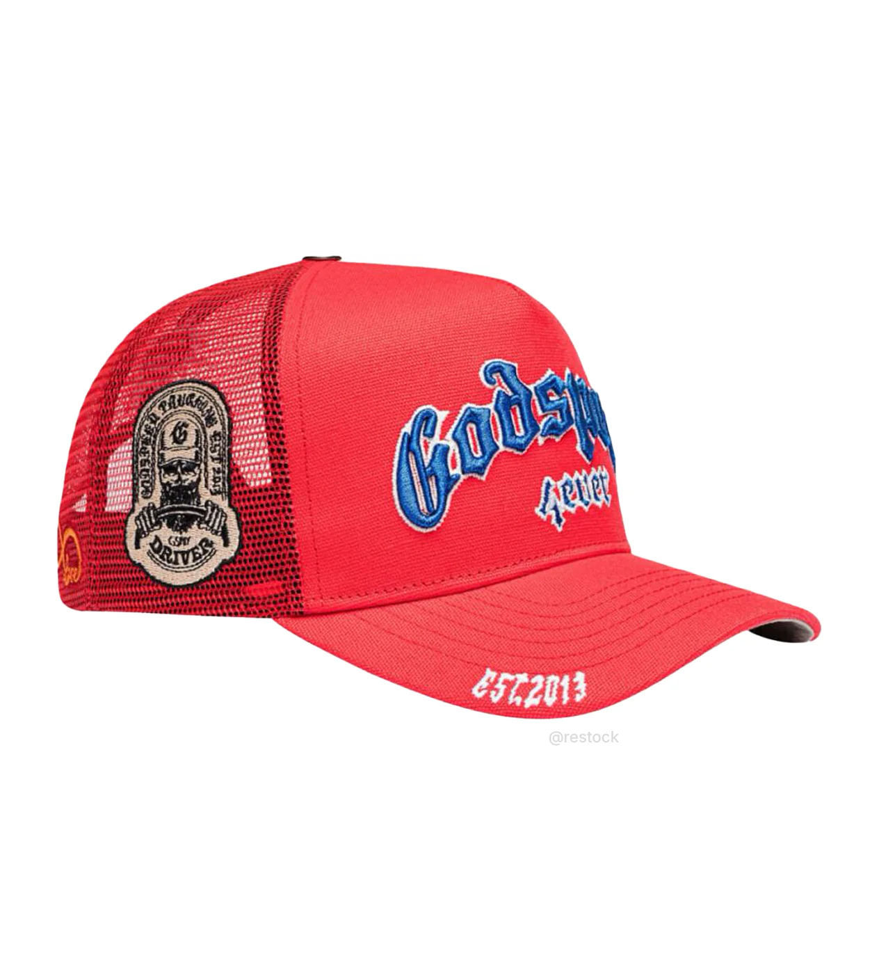 Godspeed Forever Trucker Hat Red/Blue/White - Image 3