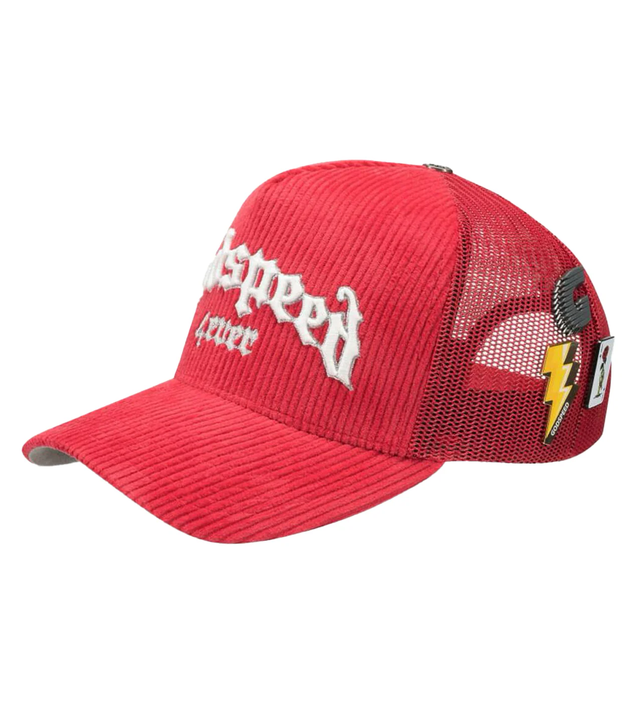 Godspeed Forever Trucker Hat Rose Corduroy - Image 4