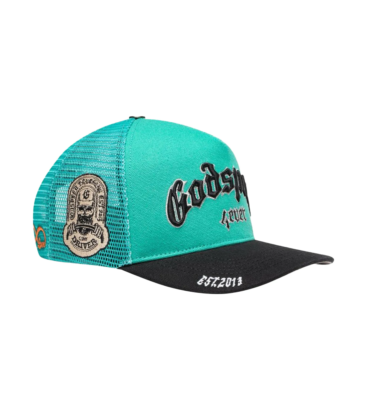Godspeed Forever Trucker Hat Turqouise - Image 2