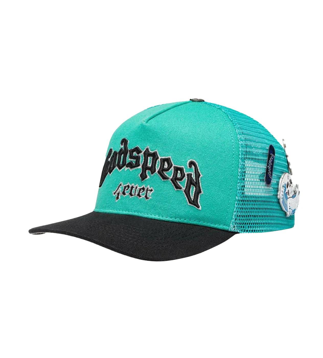 Godspeed Forever Trucker Hat Turqouise - Image 4