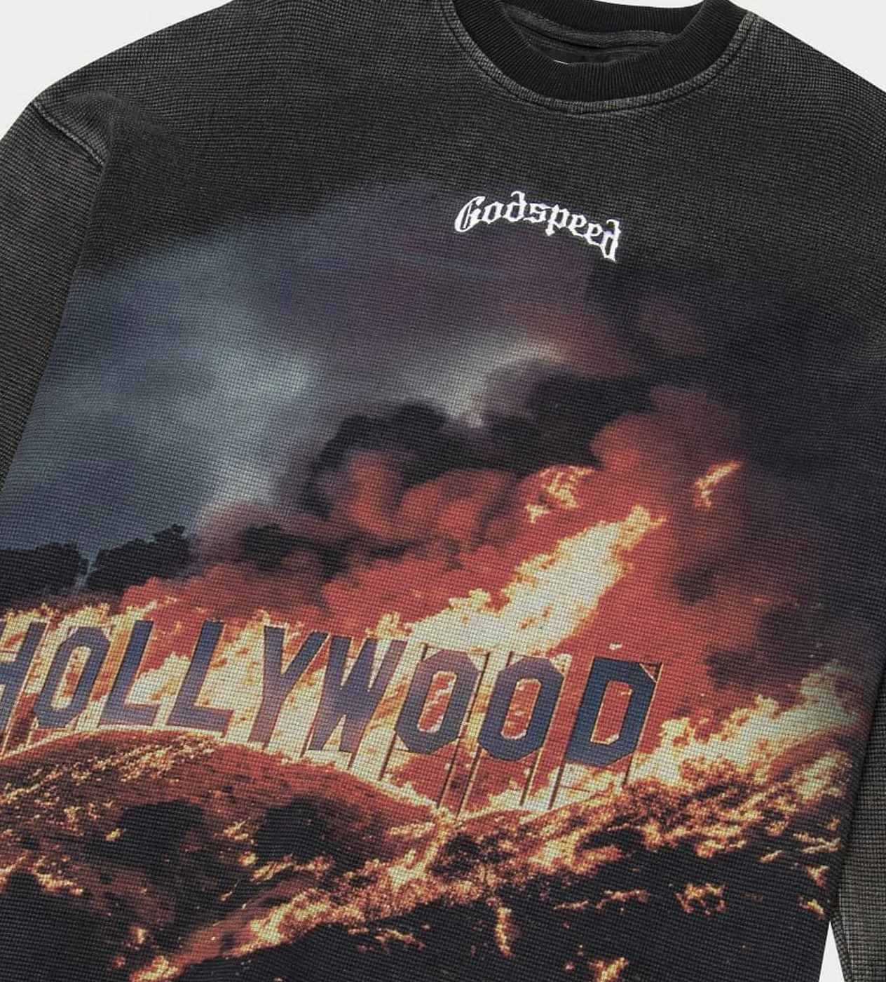 Godspeed Hollywood Inferno Thermal L/S Washed Black - Image 3