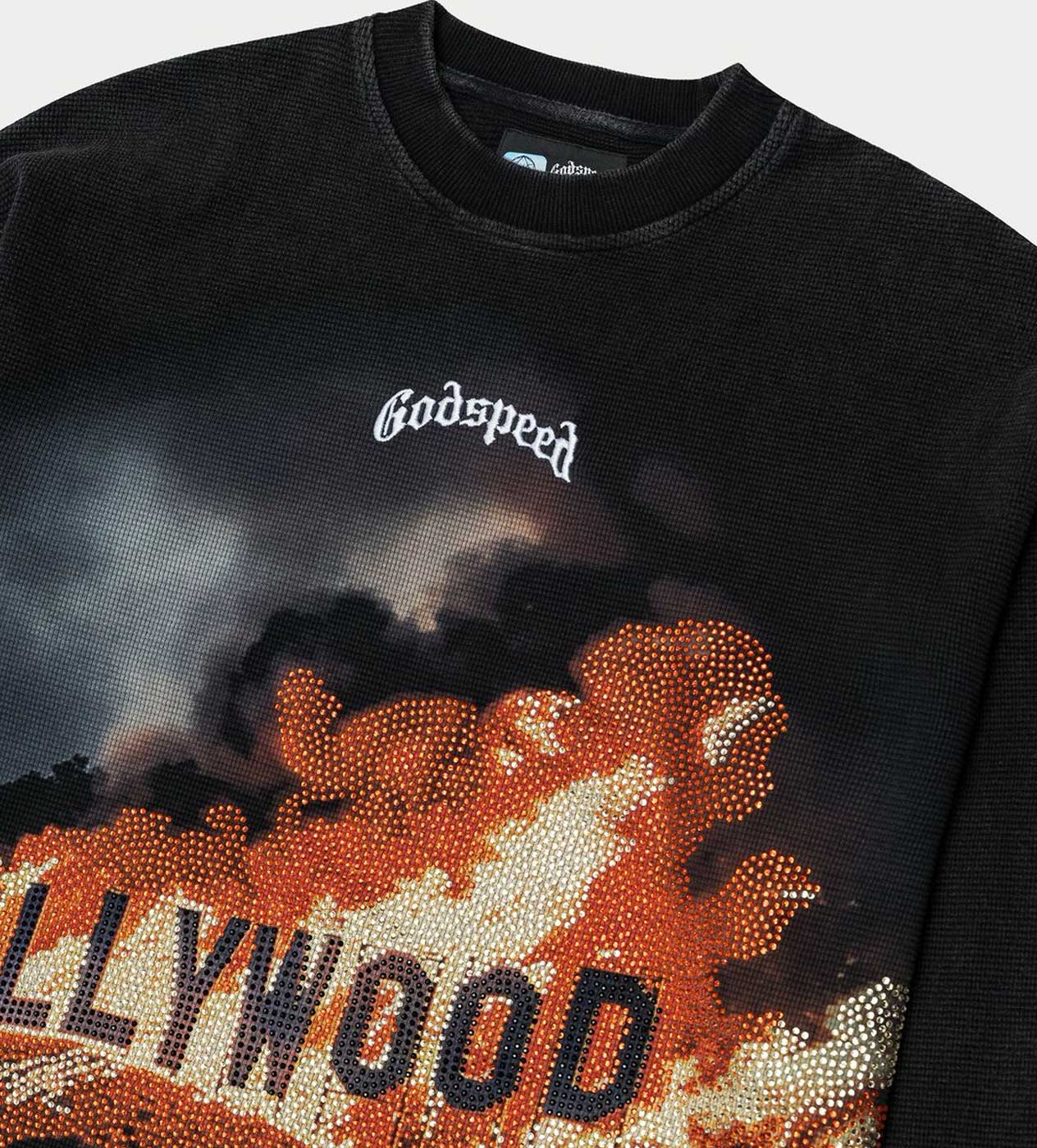Godspeed Hollywood Inferno VVS L/S Tee Black Wash - Image 3
