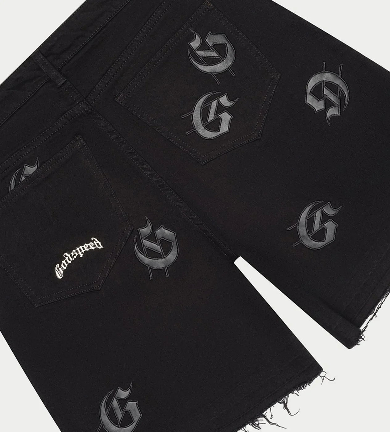 Godspeed Infinity Denim Shorts Black - Image 3