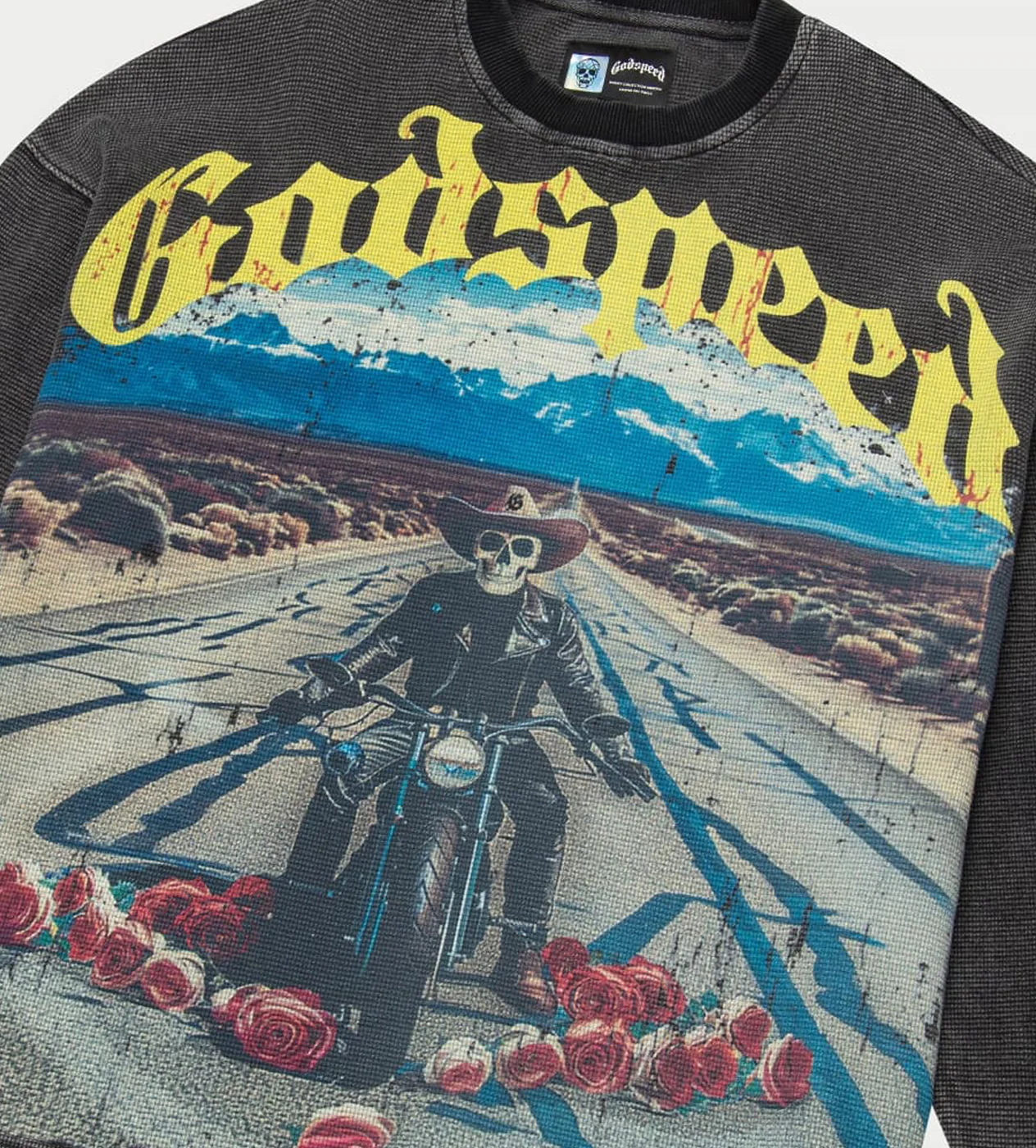Godspeed Lonely Road L/S Thermal Grey Wash - Image 3