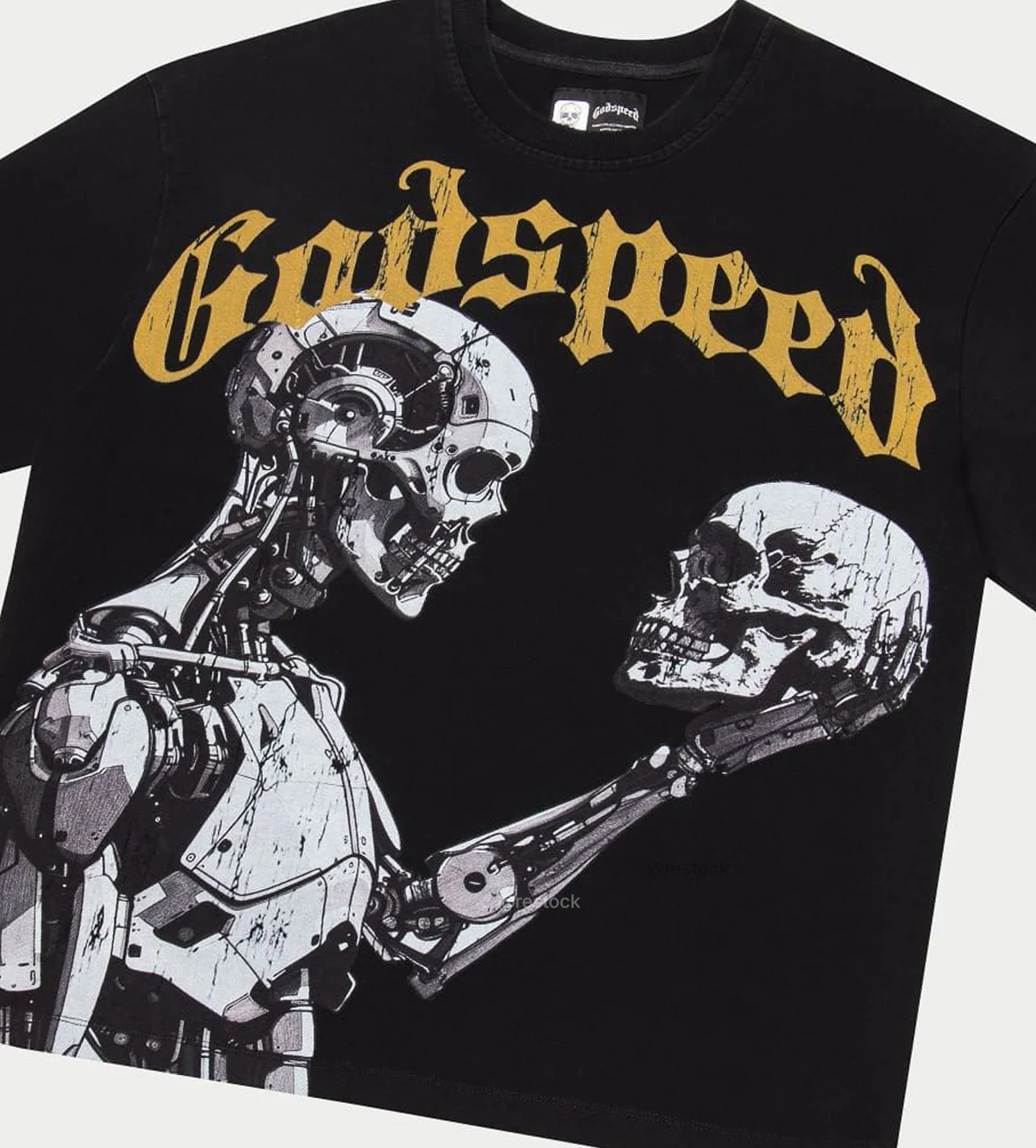 Godspeed Mankind vs AI 3 Tee Black/Yellow - Image 3