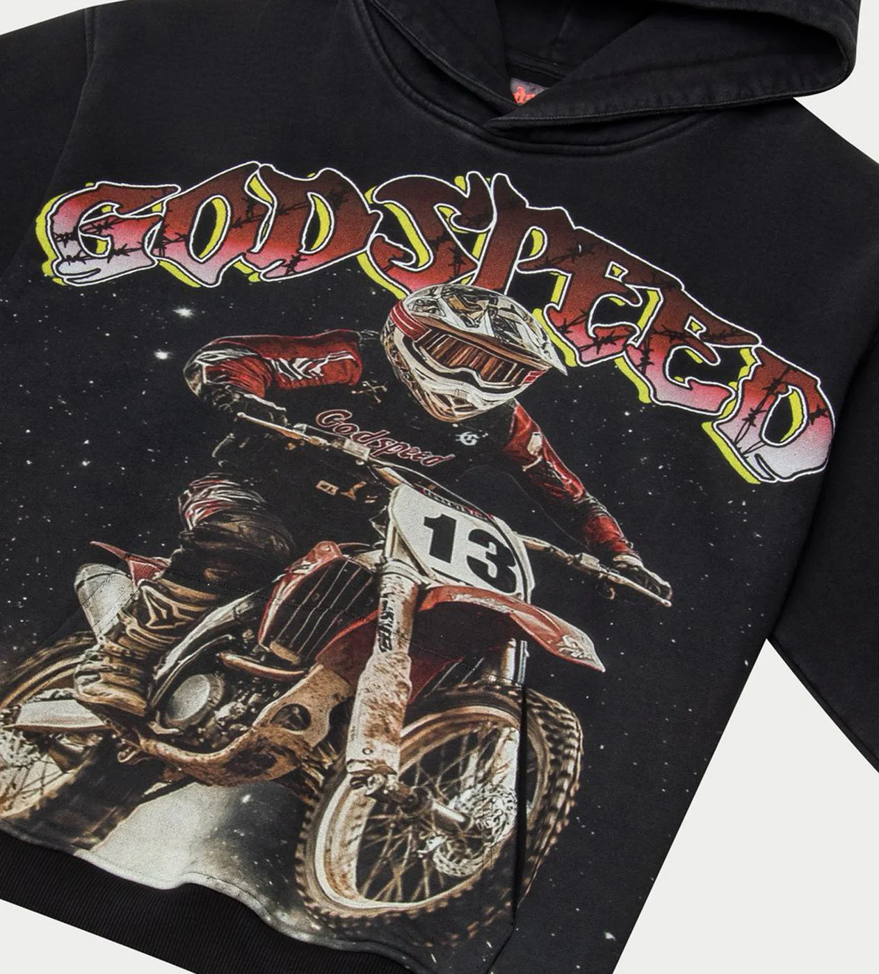 Godspeed Motocross Hoodie Black Wash - Image 3