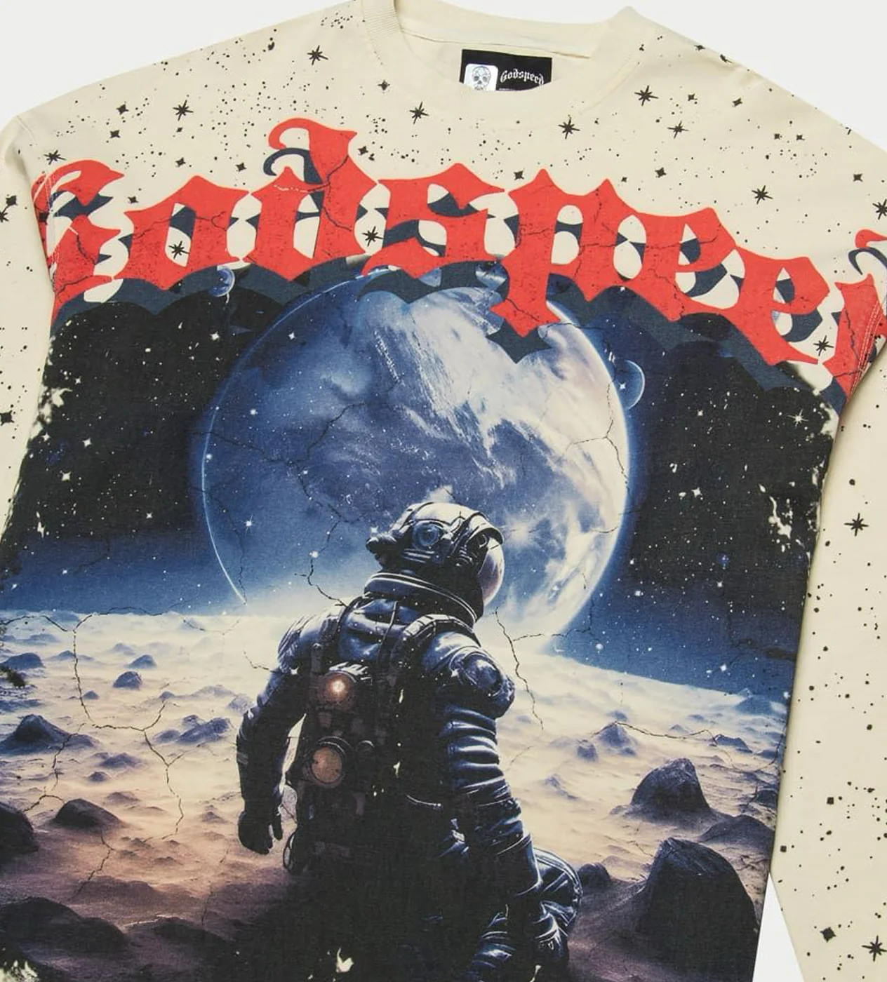 Godspeed No Looking Back L/S Tee Cream - Image 3