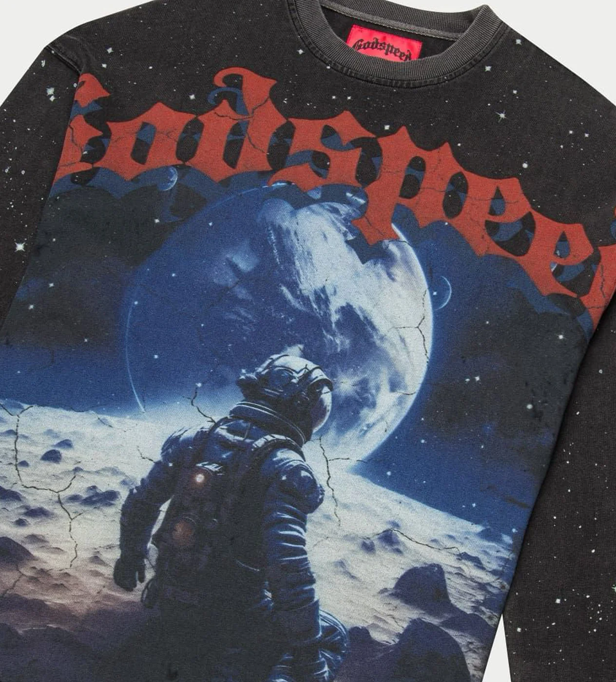 Godspeed No Looking Back L/S Tee Washed Black - Image 3