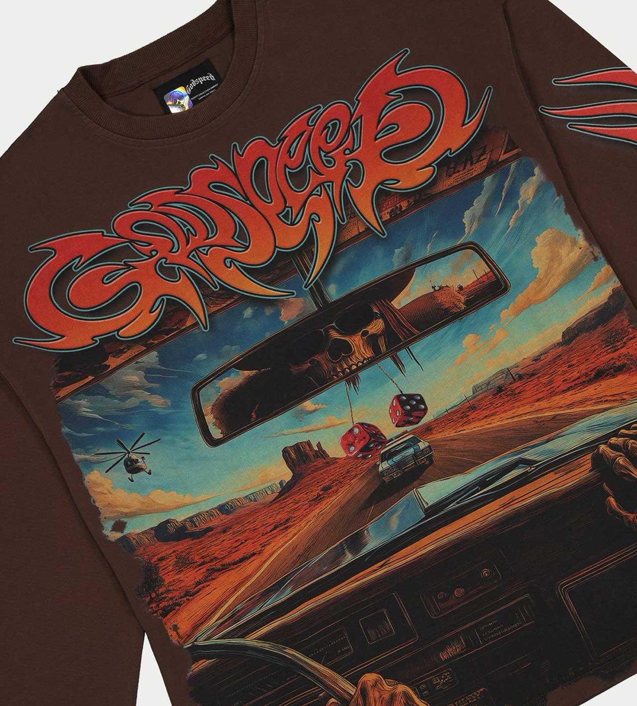 Godspeed On The Run L/S Tee Mocha Brown - Image 3