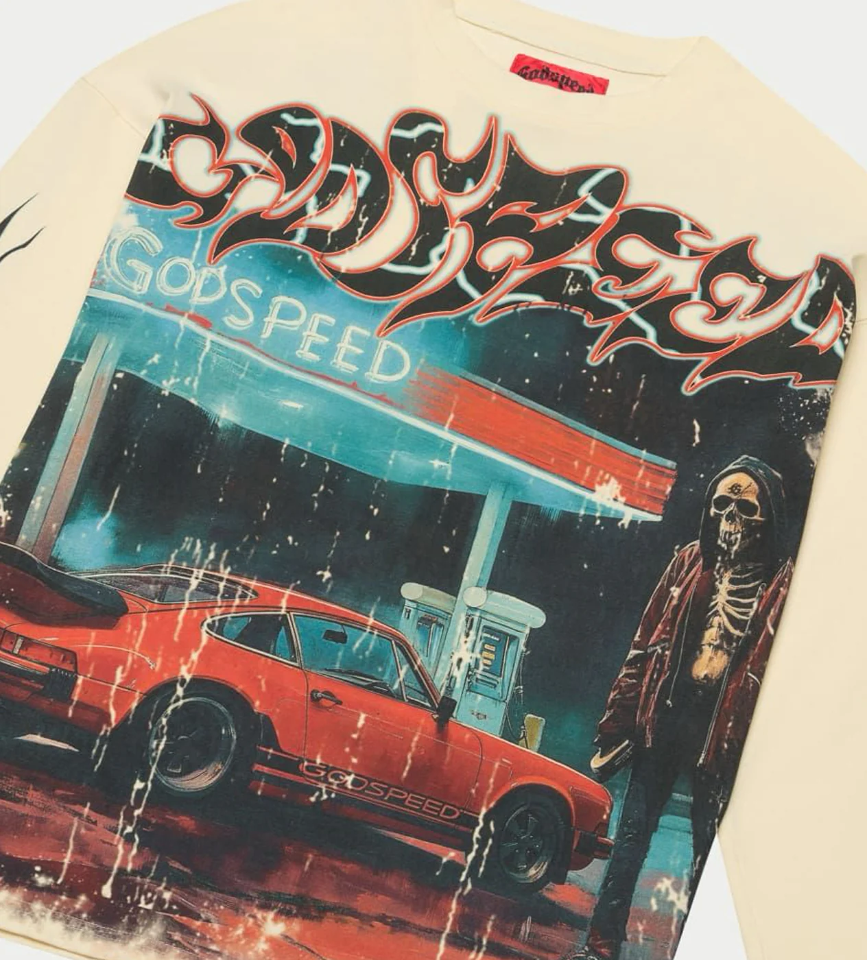 Godspeed Pit Stop L/S Tee Bone - Image 3