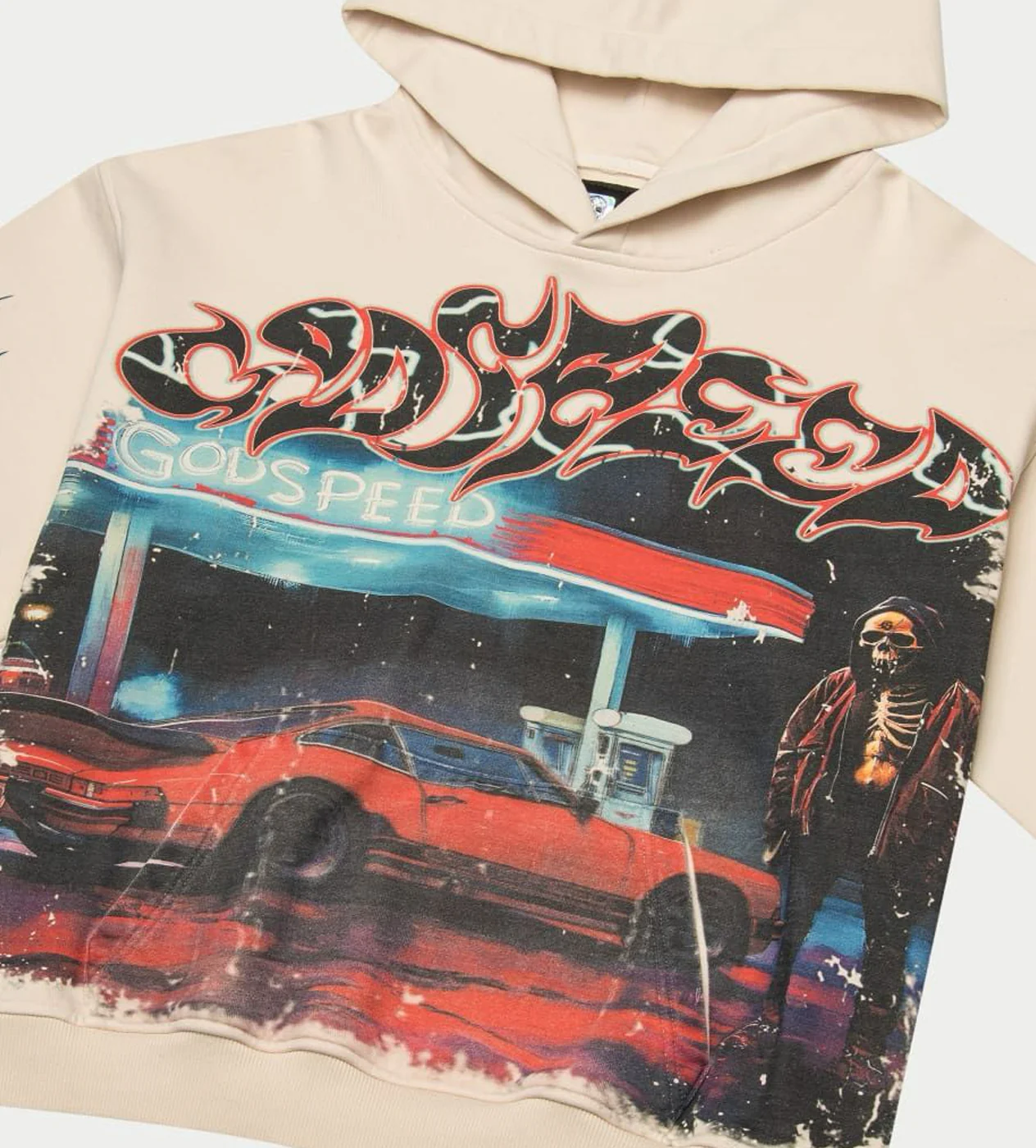 Godspeed Pitstop Hoodie Washed Bone - Image 3