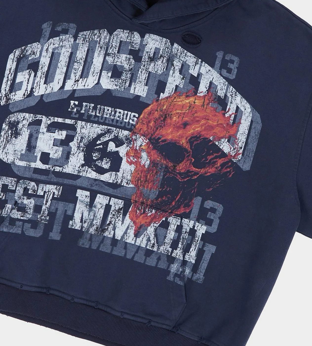 Godspeed Seeing Double Hoodie Navy - Image 3