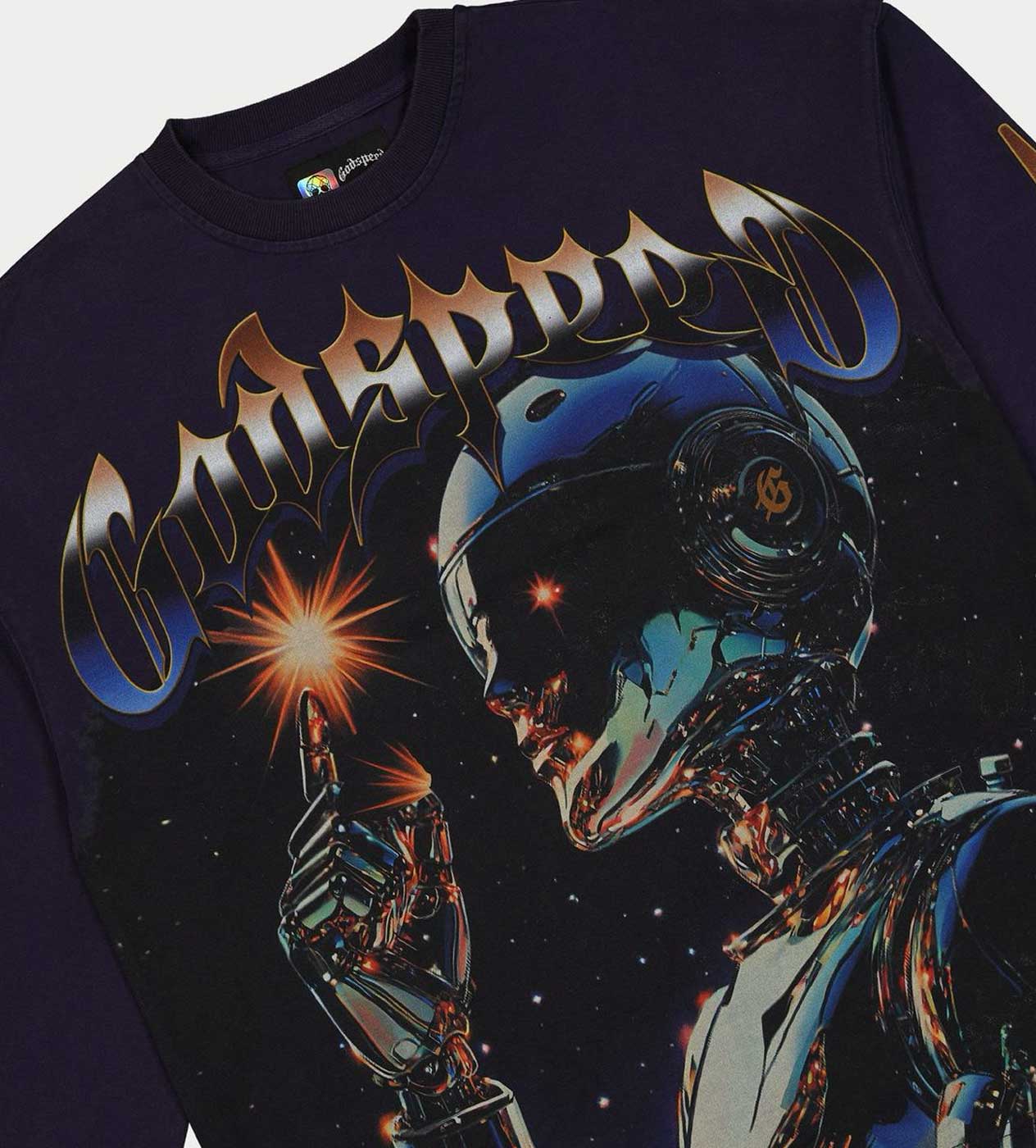 Godspeed Sputnik L/S Tee Navy - Image 3