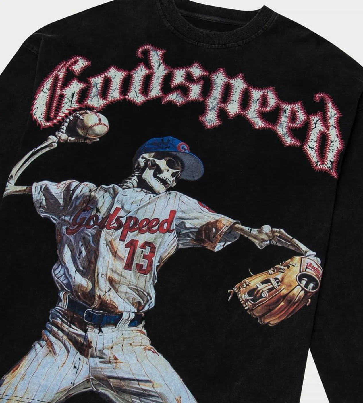 Godspeed Strike Out L/S Tee Washed Black - Image 3