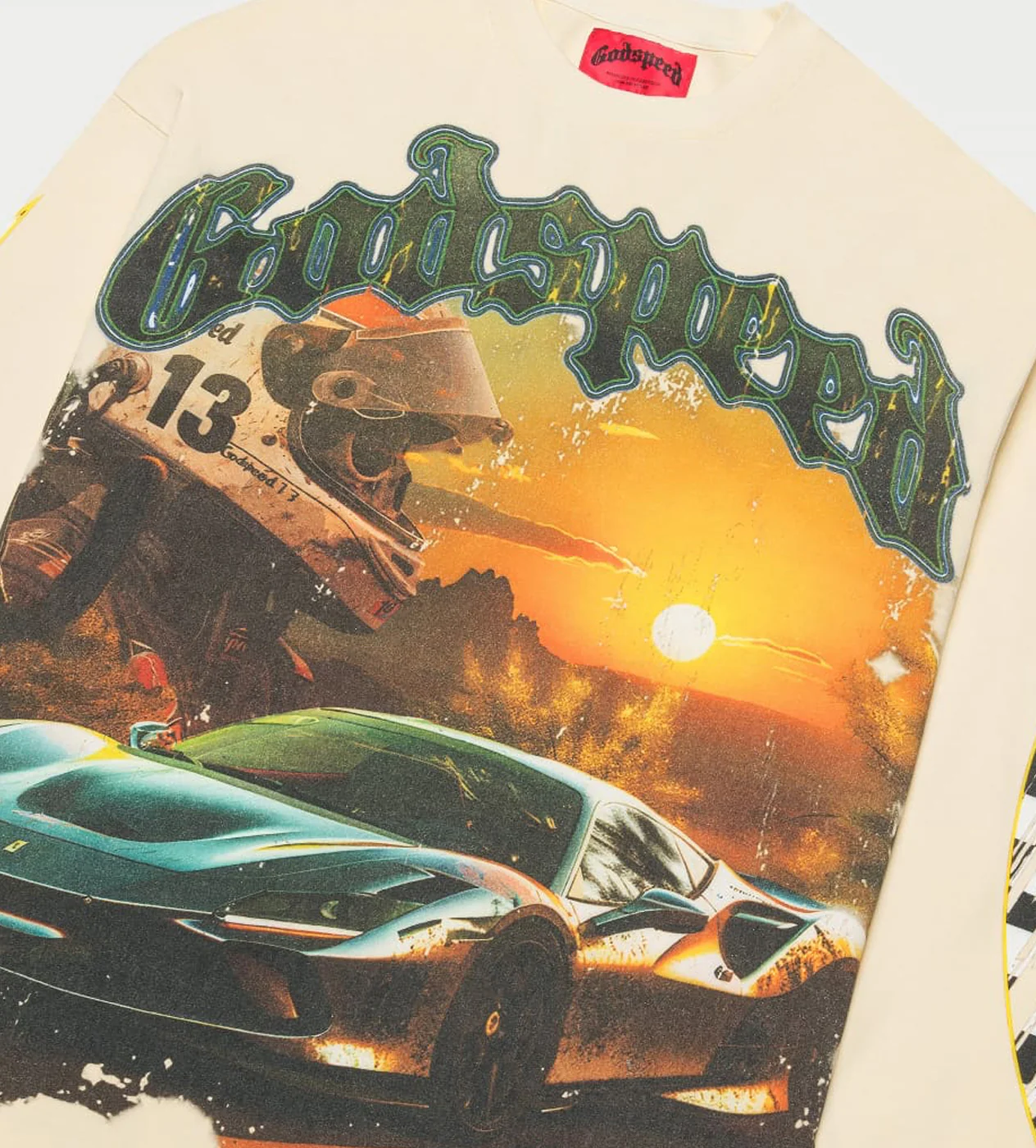 Godspeed Sunset Drift L/S Tee Bone - Image 3