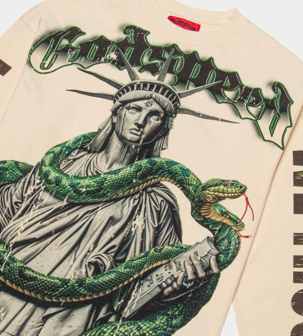 Godspeed Top 5 Slizzy L/S Tee Bone - Image 3