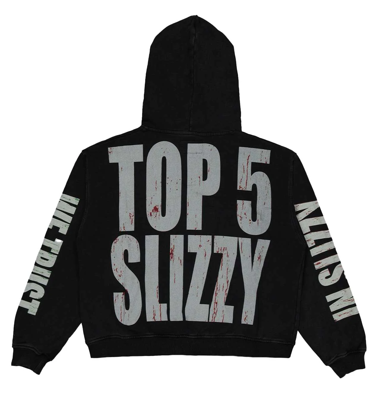 Godspeed Top 5 Slizzy VVS Hoodie Black Wash - Image 2