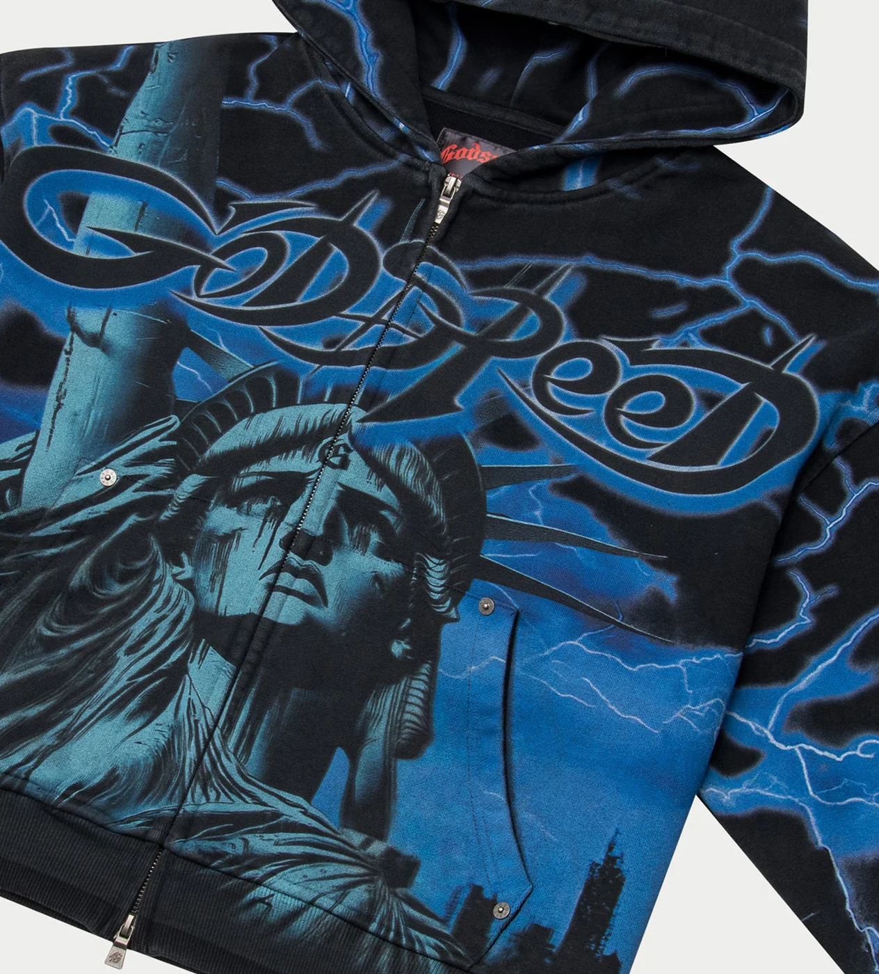 Godspeed Voltage Zip Hoodie Blue - Image 3