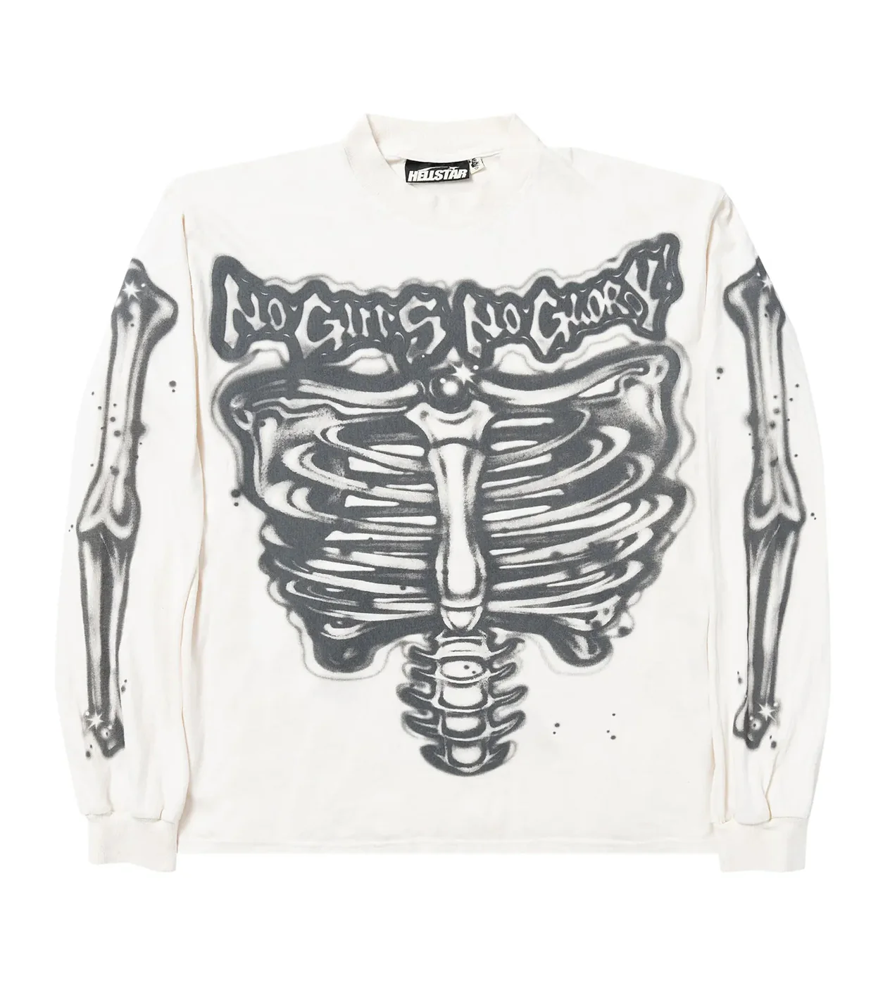 Hellstar Airbrush Bones L/S Tee White - Image 2